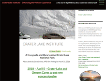 Tablet Screenshot of craterlakeinstitute.com